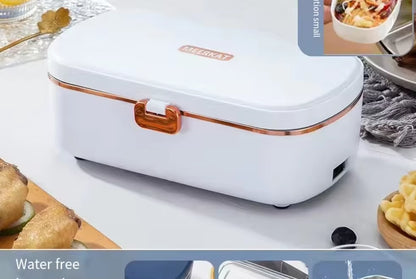 Electric Lunch Box Portable Food Warmer Water Free Bento Box Stainless Steel Food Warmer Office Food Lunch Box Electric Heater