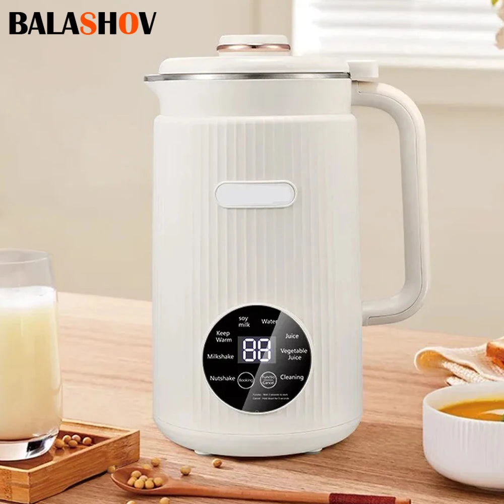1200ML Electric Soybean Milk Machine Automatic Intelligent Food Blender Filter-Free Soy Milk Maker Rice Paste Maker Kettle EU/US