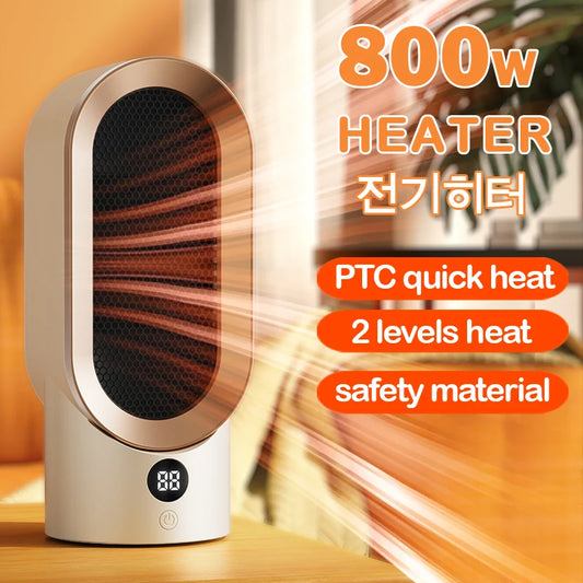Portable Heater Electric Fan Heater Mini Radiator Desktop Warmer Machine for Winter PTC Ceramic Heating for Home Bedroom Office