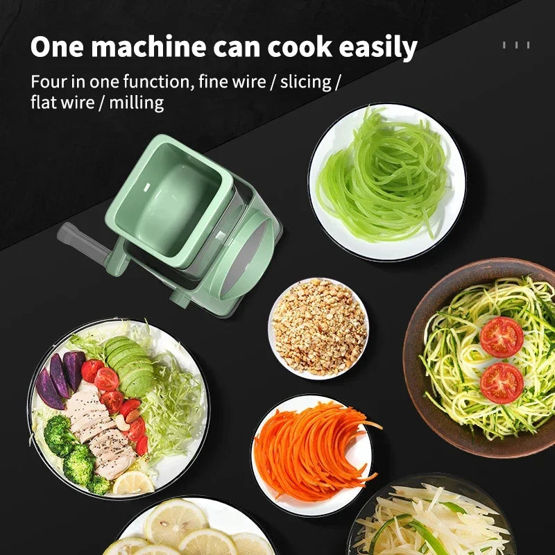 1Pc Multifunctional Vegetable Slicer Cutter Chopper Graters Shredders Fruit Rotary Handle Not Hurting Your Hands Kitchen Tool