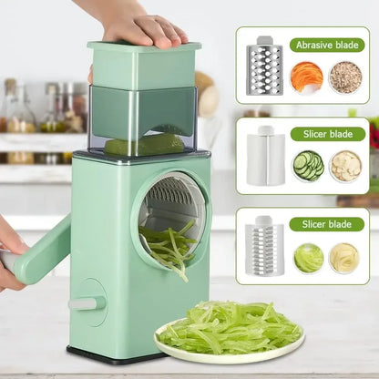 1Pc Multifunctional Vegetable Slicer Cutter Chopper Graters Shredders Fruit Rotary Handle Not Hurting Your Hands Kitchen Tool