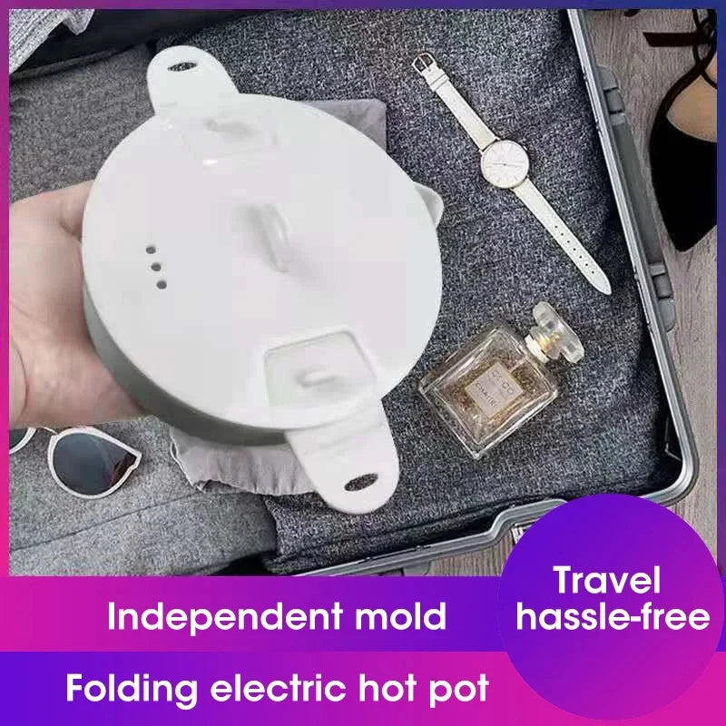 Multi Portable Foldable Silicone Pot for Travel 110/220V Kettle Electric Cook Hot Pot Water Boiler Camping Folding Electric Pot