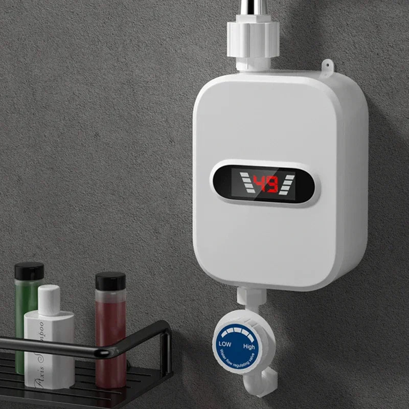 3500W Electric Mini Instant Hot Water Heater Bathroom Faucet Tap Heating 3 Seconds Instant Water Heater Shower Head Set