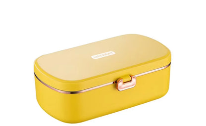 Electric Lunch Box Portable Food Warmer Water Free Bento Box Stainless Steel Food Warmer Office Food Lunch Box Electric Heater